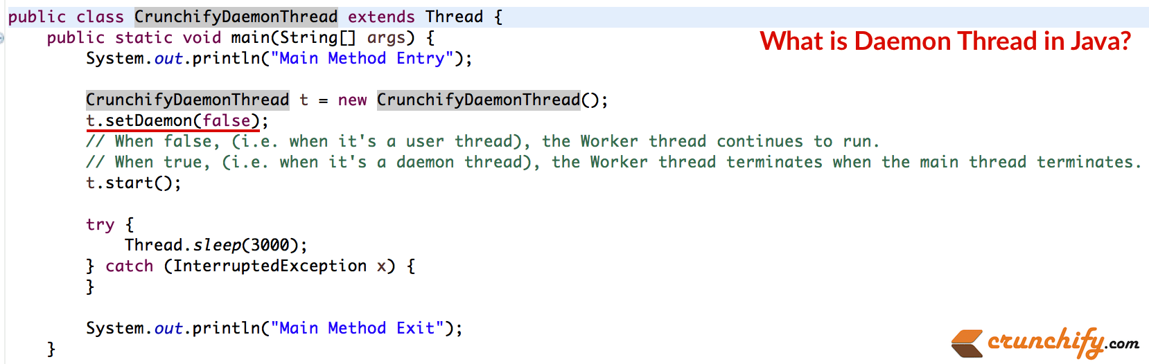 What is Daemon Thread in Java? Example Attached • Crunchify