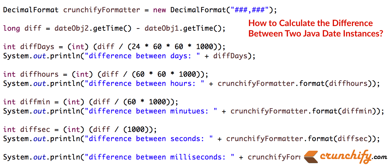 Get Hours Difference Between Two Dates Java Printable Timeline Templates