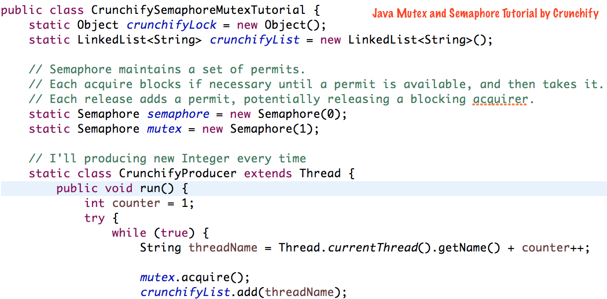 What is Java Semaphore and Mutex Java Concurrency MultiThread
