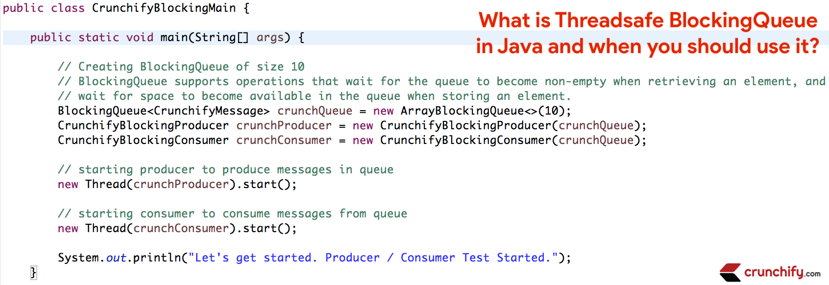 What is ThreadSafe BlockingQueue in Java? When should you use it? Implementation Attached