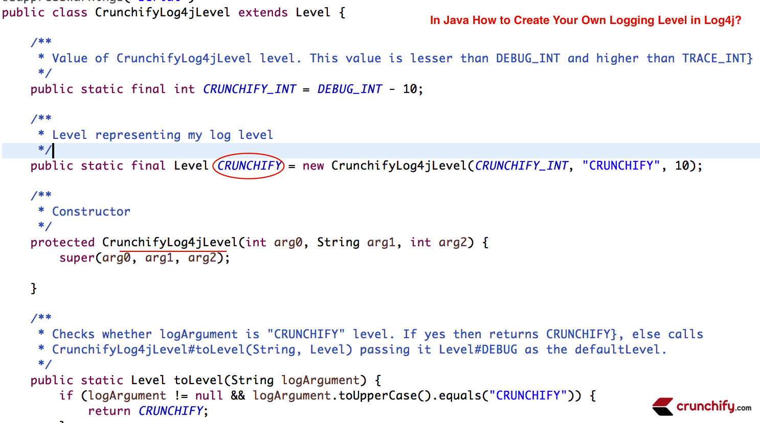 In Java How to Create your own Logging Level using Log4j (Configuring Log4j 2) • Crunchify