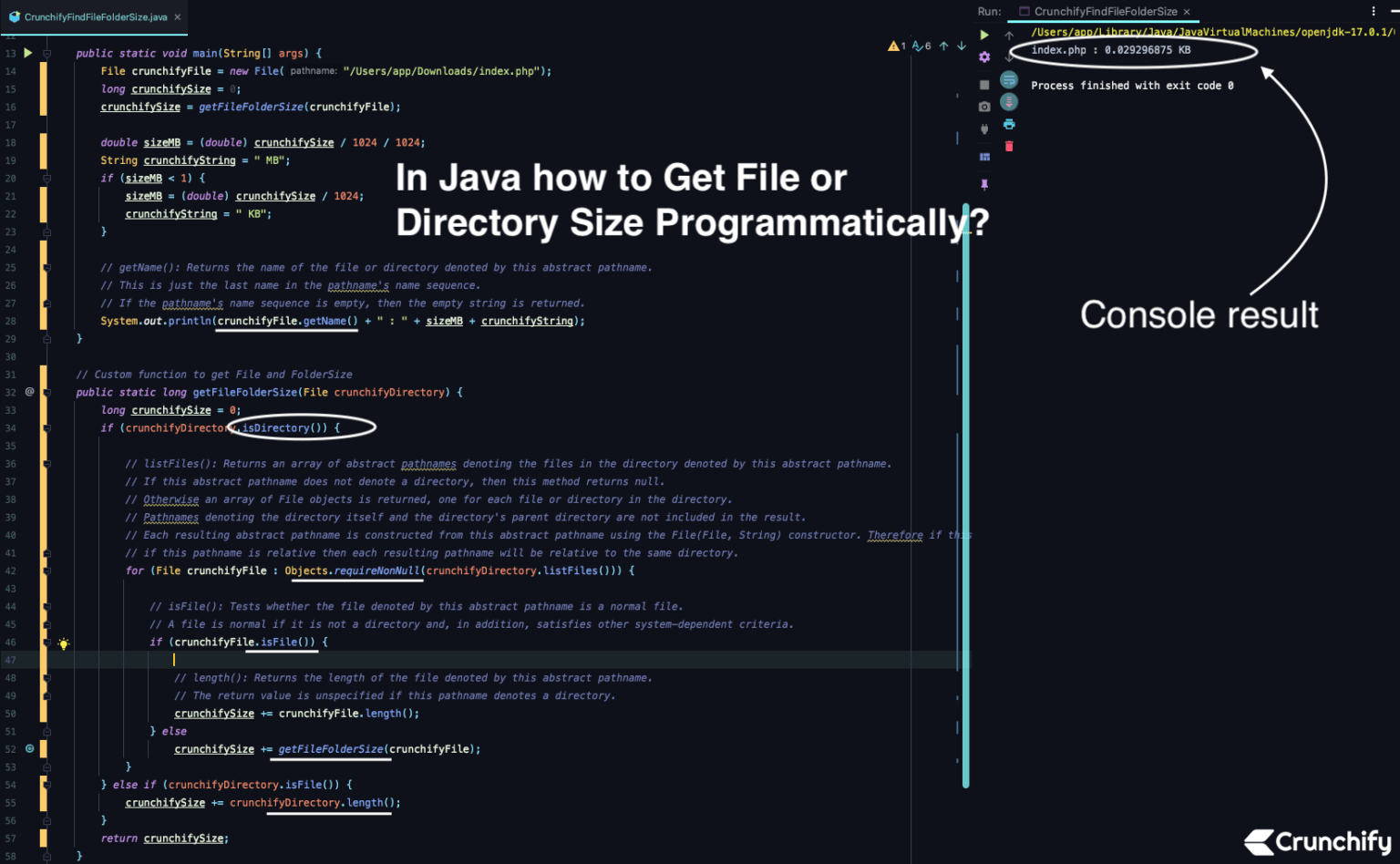 In Java how to Get File or Directory Size Programmatically? • Crunchify