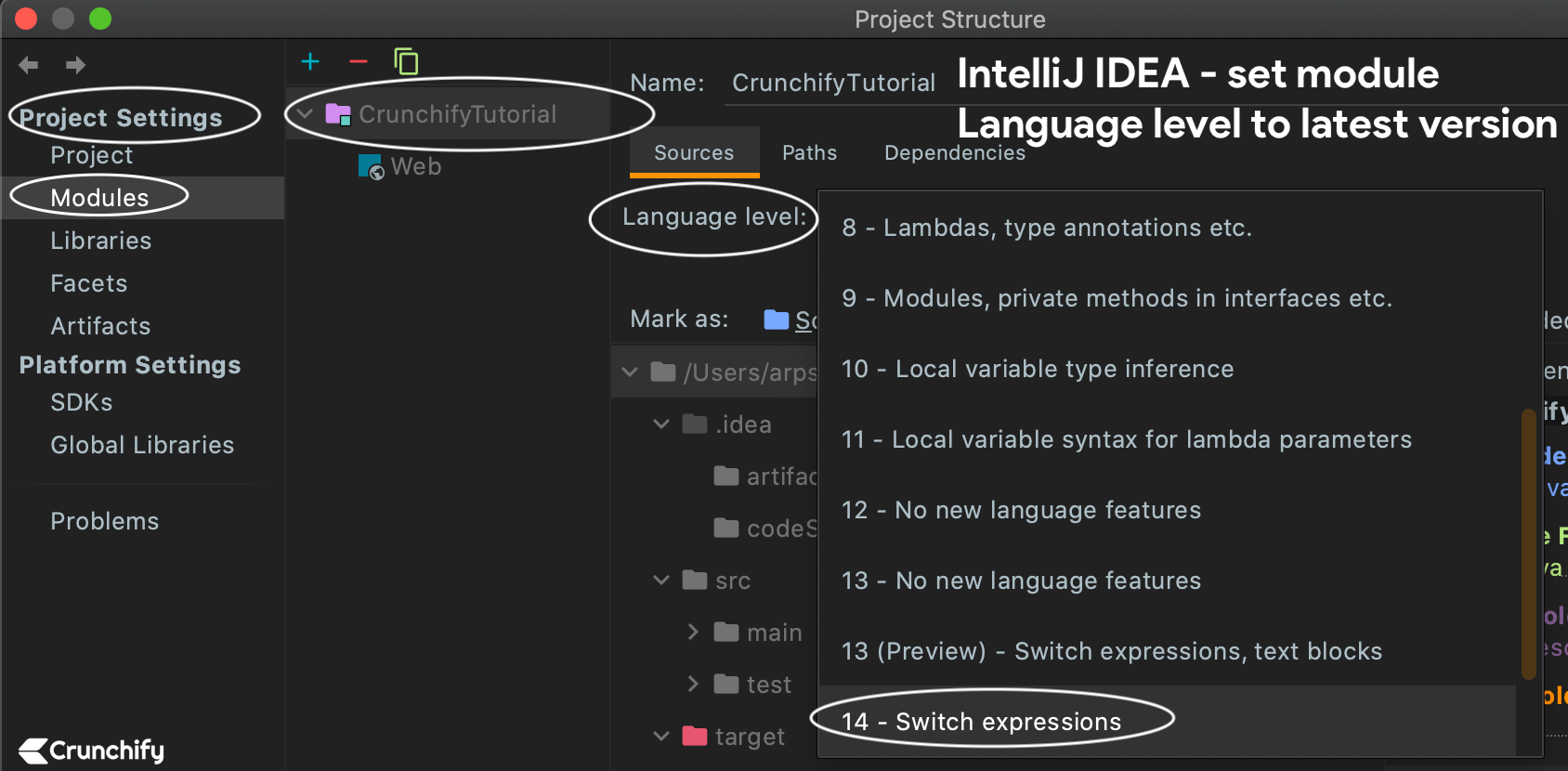 IntelliJ IDEA How to Set Latest Java SDK and fix an Error java
