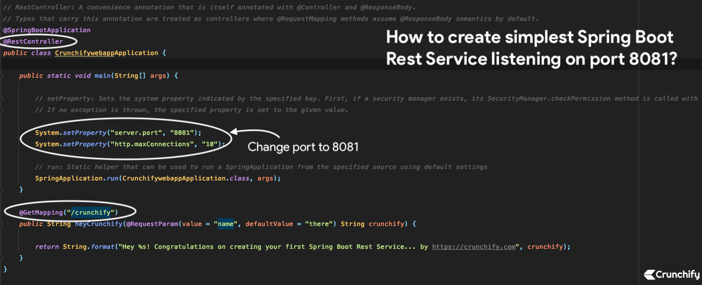 How to create simplest Spring Boot Rest Service listening on port 8081