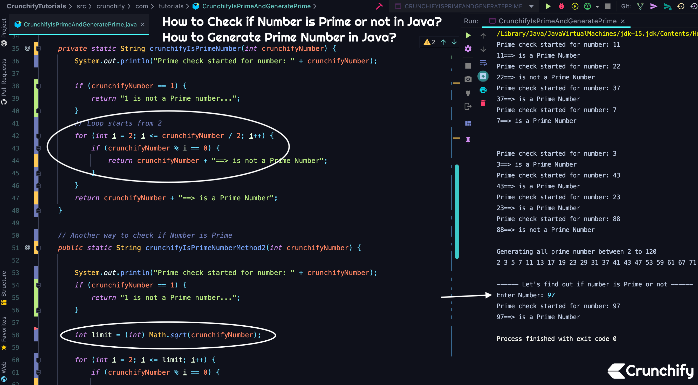 How to Check if Number is Prime or not in Java? How to Generate and
