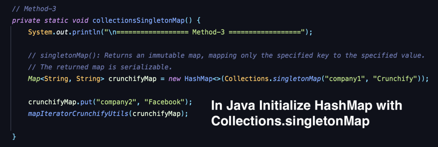 In Java how to Initialize HashMap? 7 different ways • Crunchify