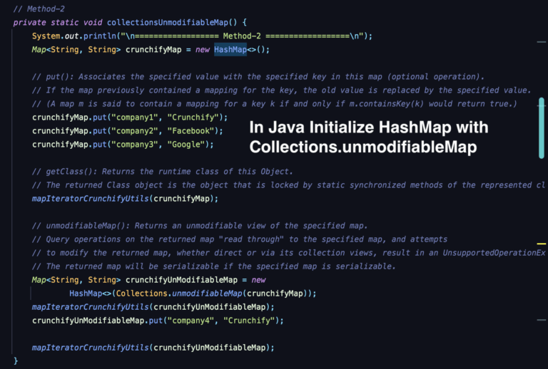 In Java how to Initialize HashMap? 7 different ways • Crunchify