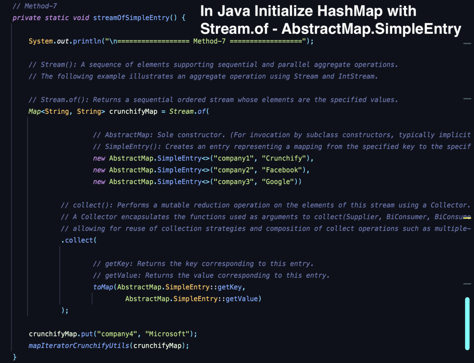 In Java how to Initialize HashMap? 7 different ways • Crunchify