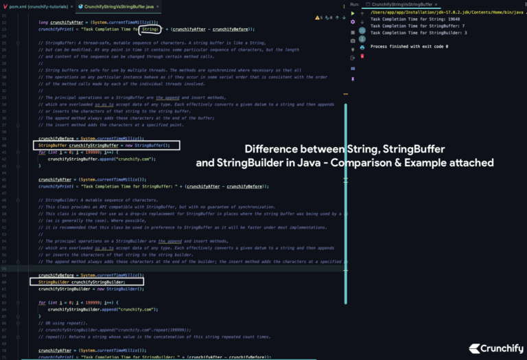 Difference between String, StringBuffer and StringBuilder in Java