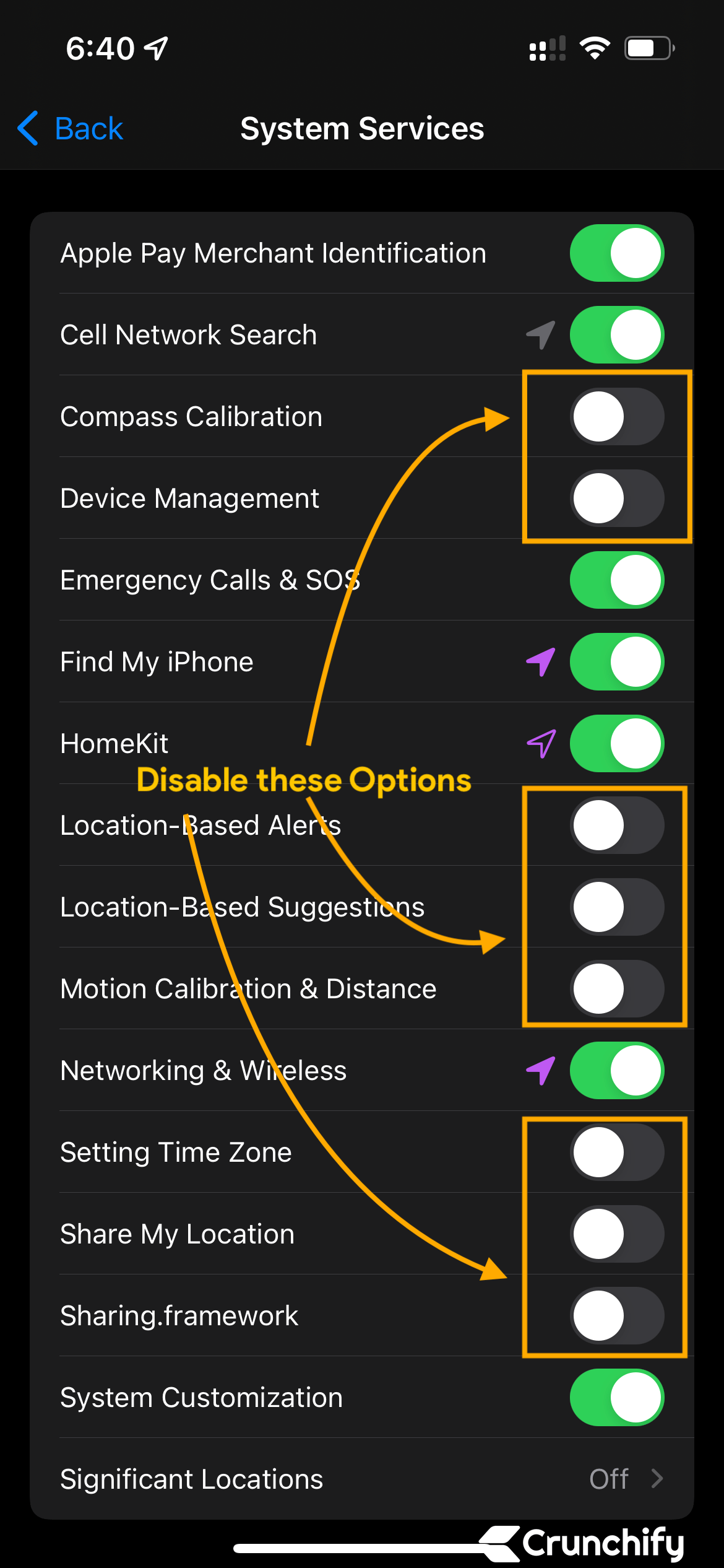 10 iPhone iOS Settings You Need To Turn Off Now! • Crunchify