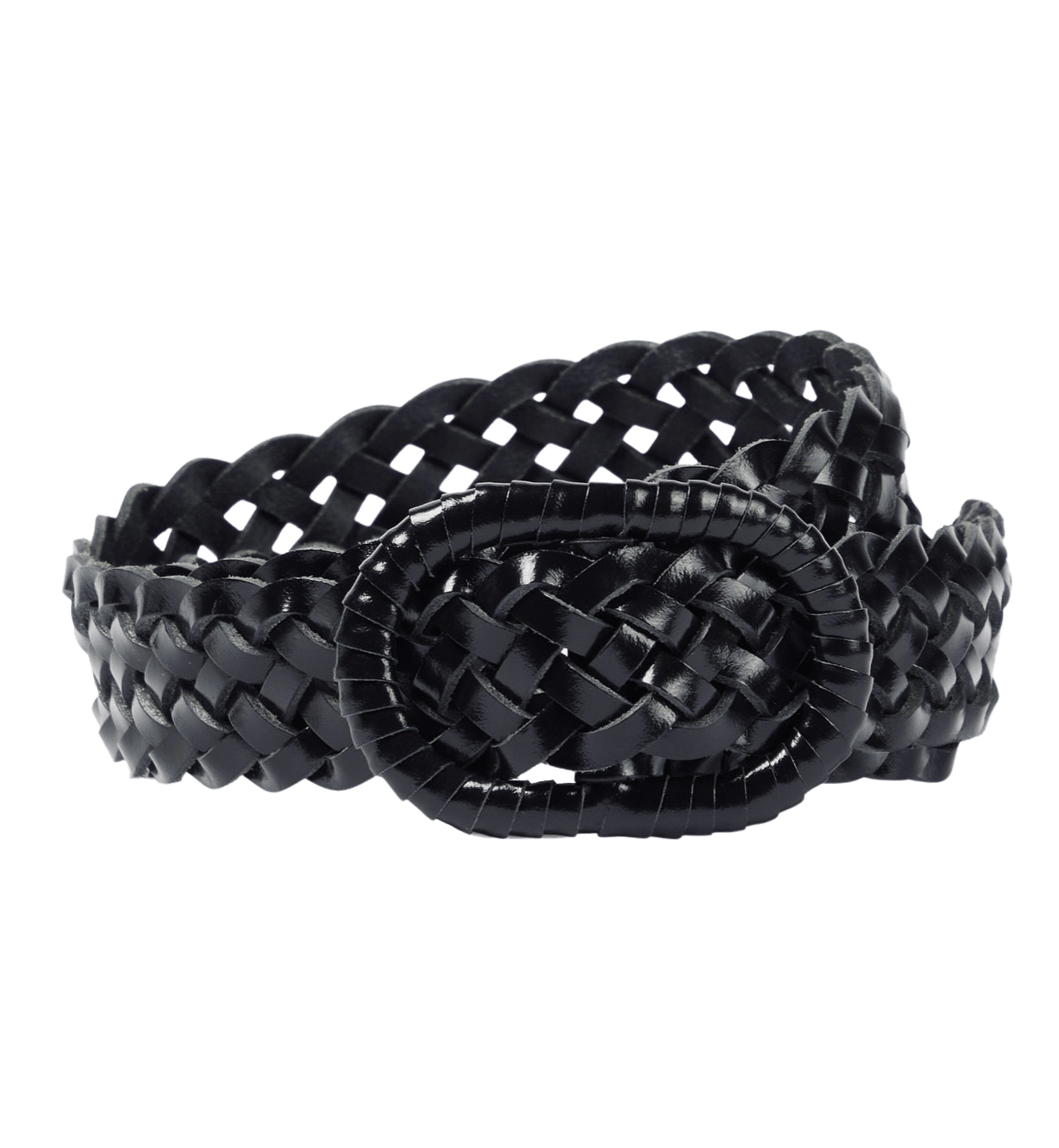 Slim Braided Leather Belt Crush Concept