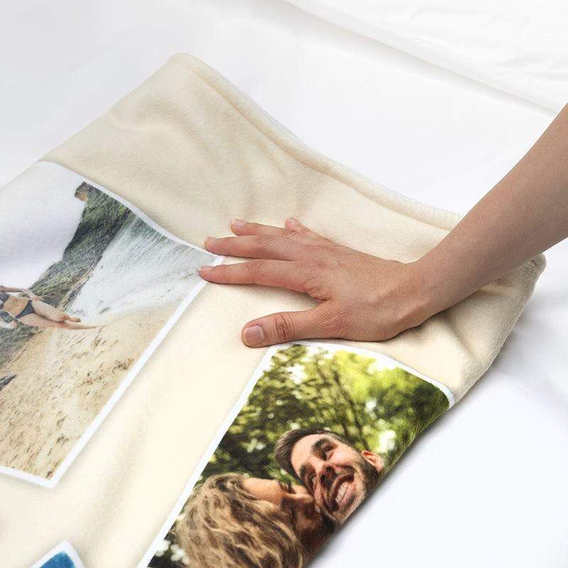 Custom Photo & Text Throw Blanket Upload Your Image/Text CrushHomes