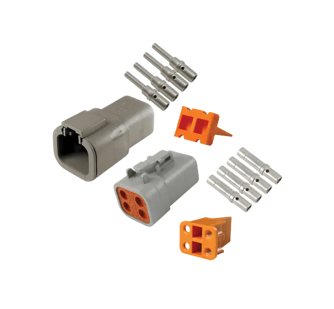 DTP Series, Deutsch Plug and Receptacle Connector Kit, Size 12 Contacts
