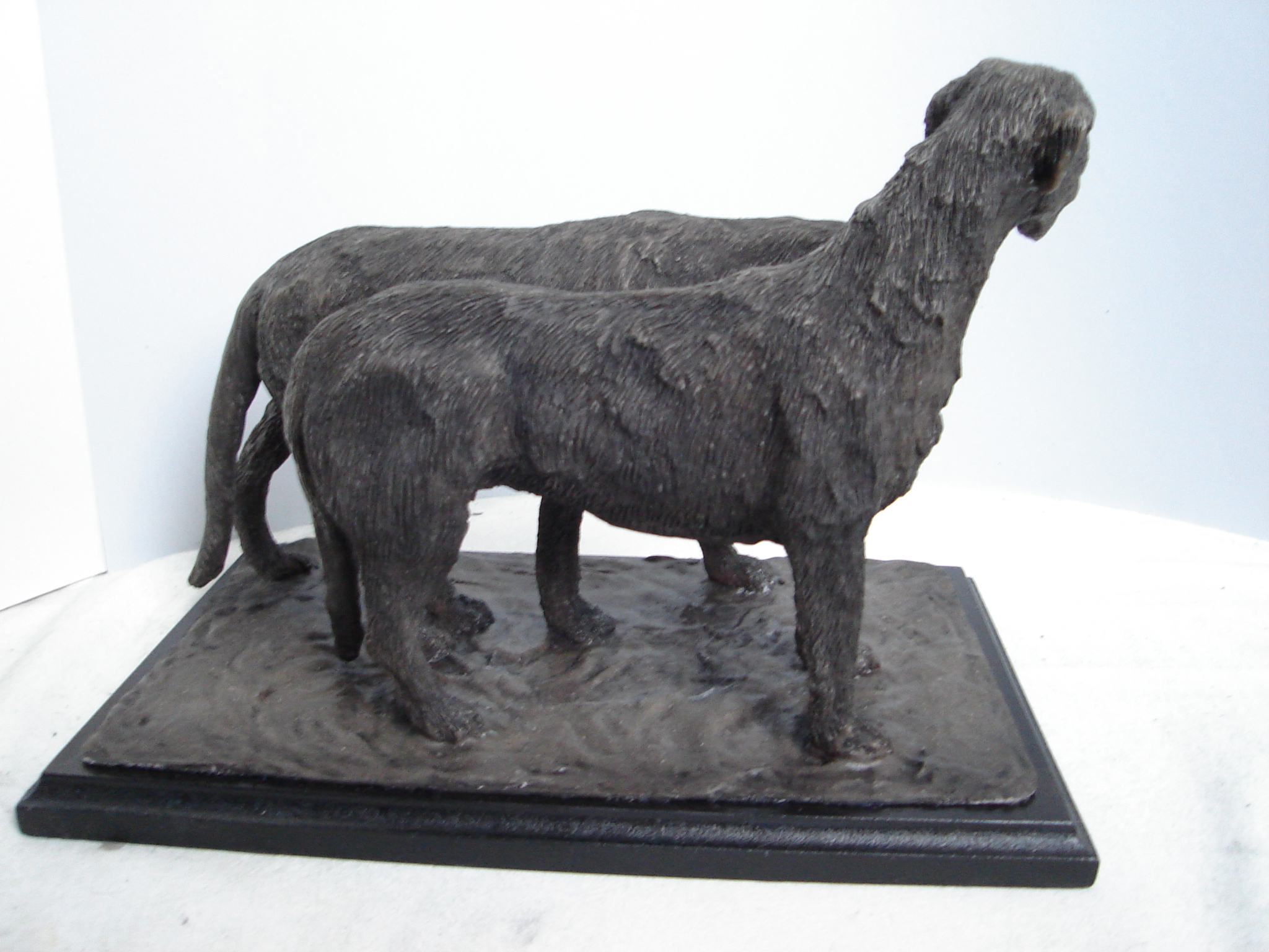 " We Are Of Tara Royalty " Irish wolfhound sculptures standing. crutu