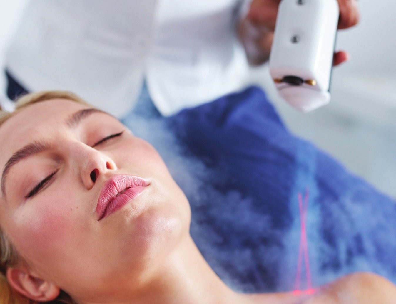 Cryotherapy facial to look younger