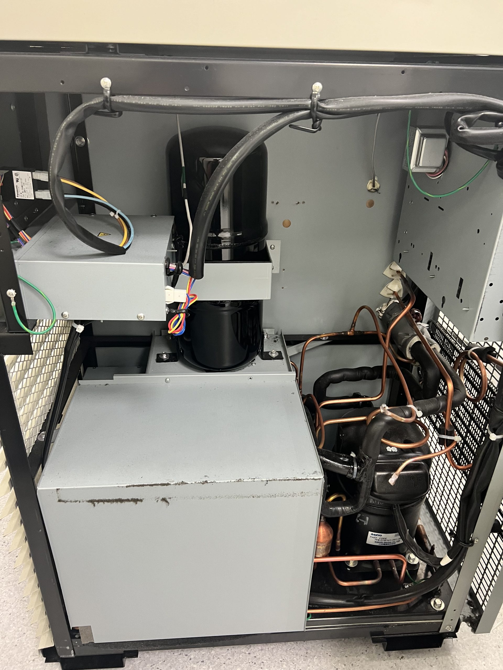 Panasonic ult chest freezer compressor failure Cryomed Scientific