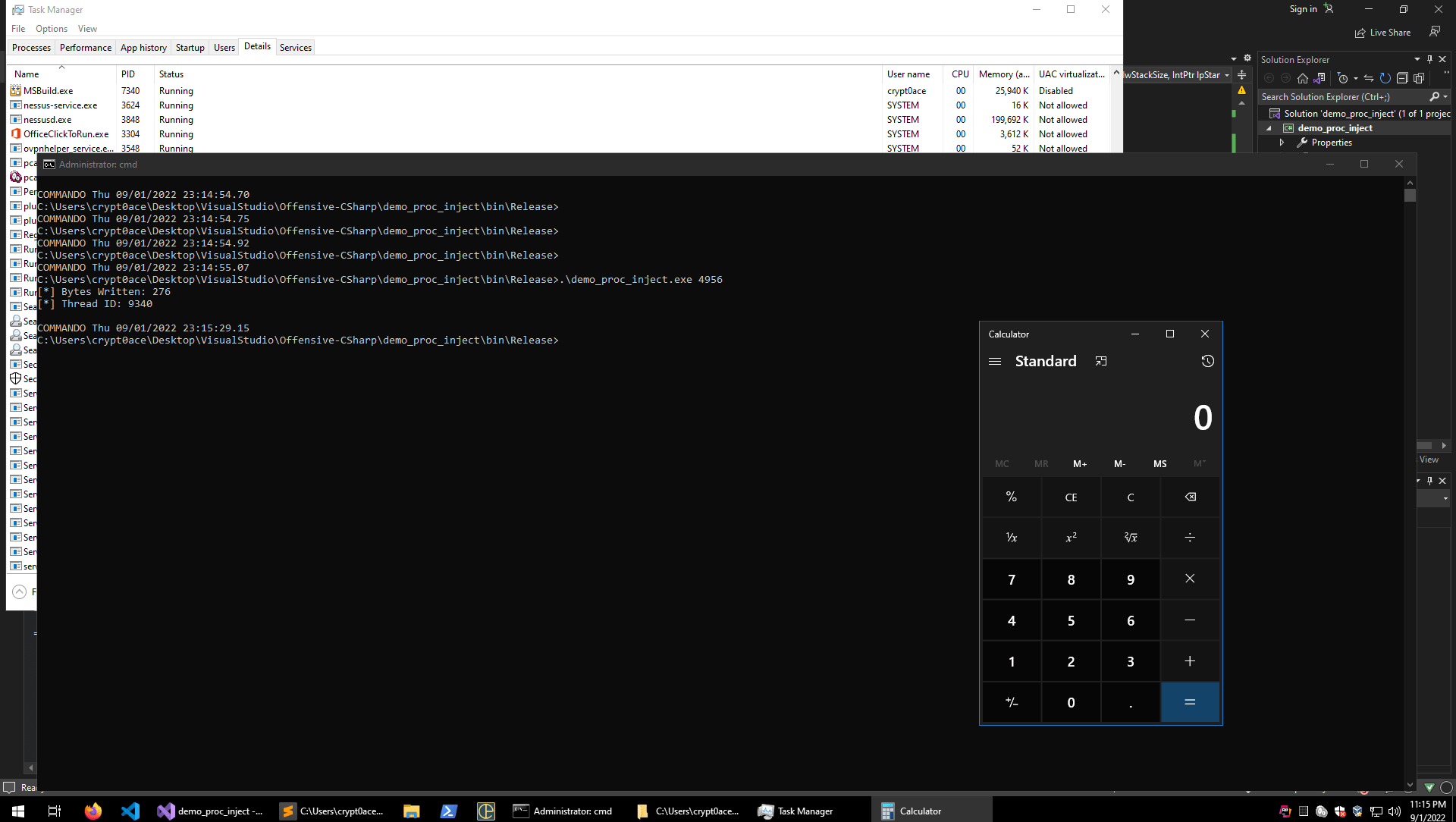 Shellcode Injection in C Part 1 Process Injection Crypt0ace
