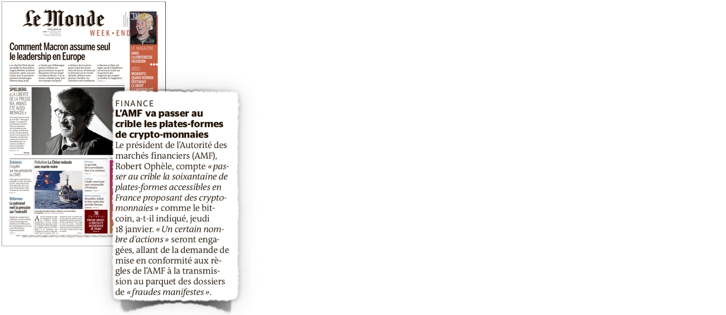 [Presse] Le Monde (Brève) L’AMF va passer au crible les platesformes
