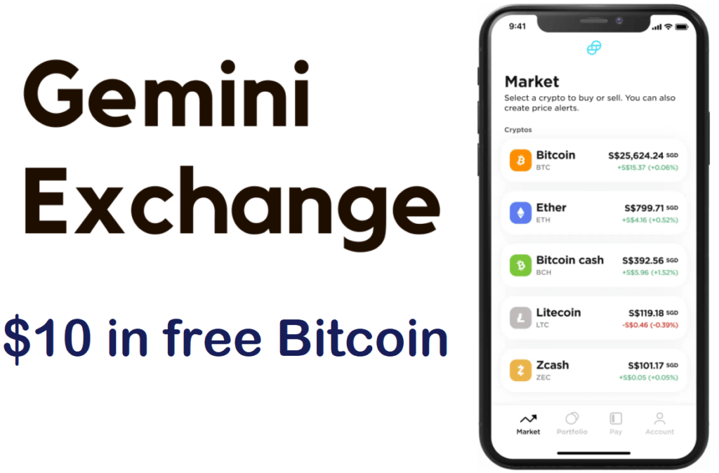 10 in FREE Bitcoin through Gemini Crypto Giggle