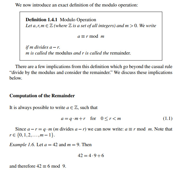 Modular Arithmetic – Cryptography Studies