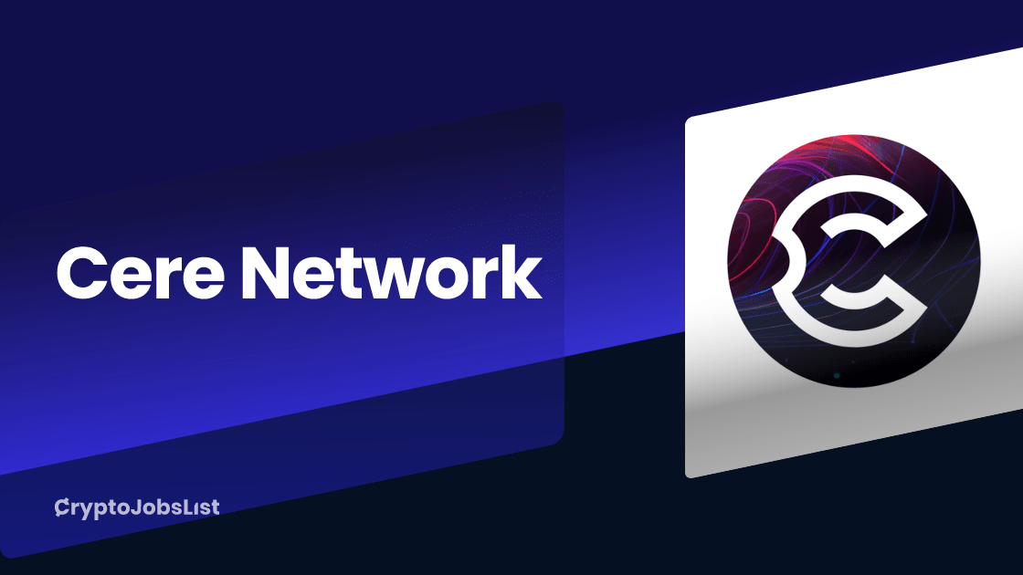 Cere Network Jobs & Careers. 1 web3 job open now. 52 closed jobs