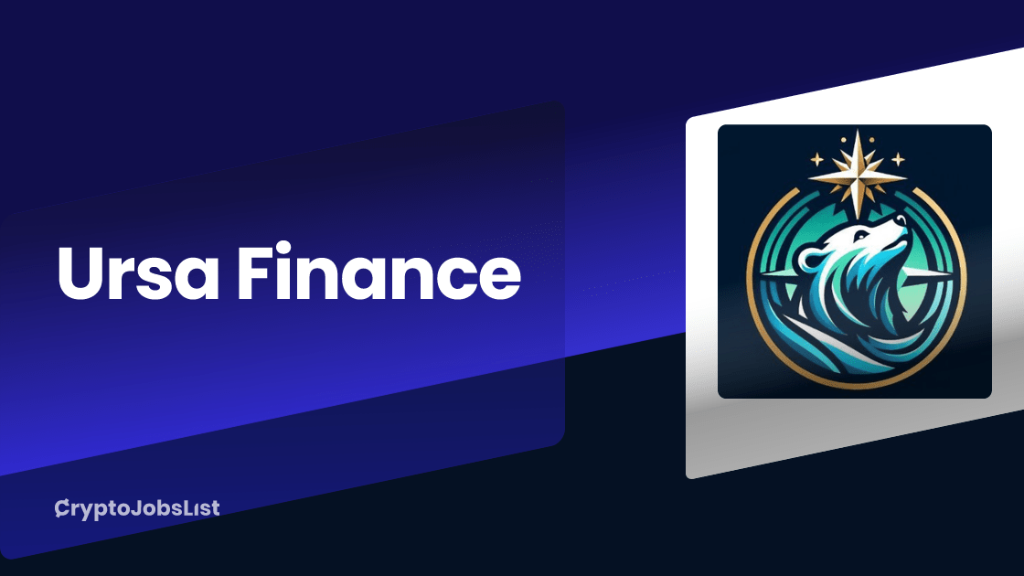 Ursa Finance Jobs & Careers. Crypto Jobs List
