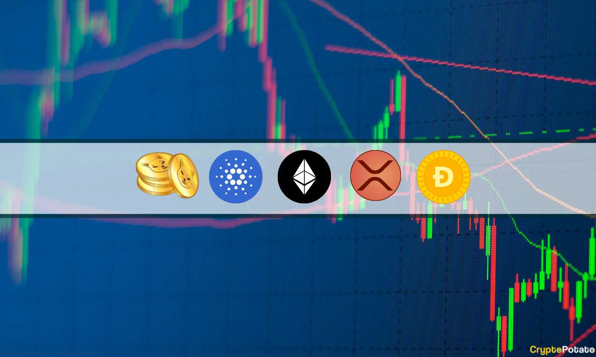 Crypto Price Analysis Aug4 ETH, XRP, ADA, SHIB, and DOGE