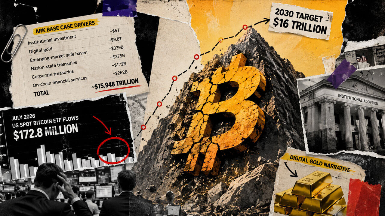Bitcoin Market Cap: ARK’s $16T 2030 Model Faces Reality Check