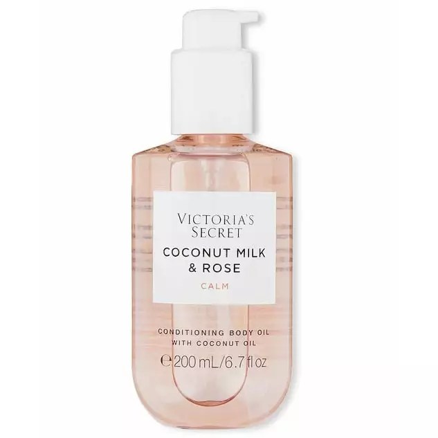 Óleo Corporal Victorias Secret Body Oil Coconut Milk & Rose 200ml