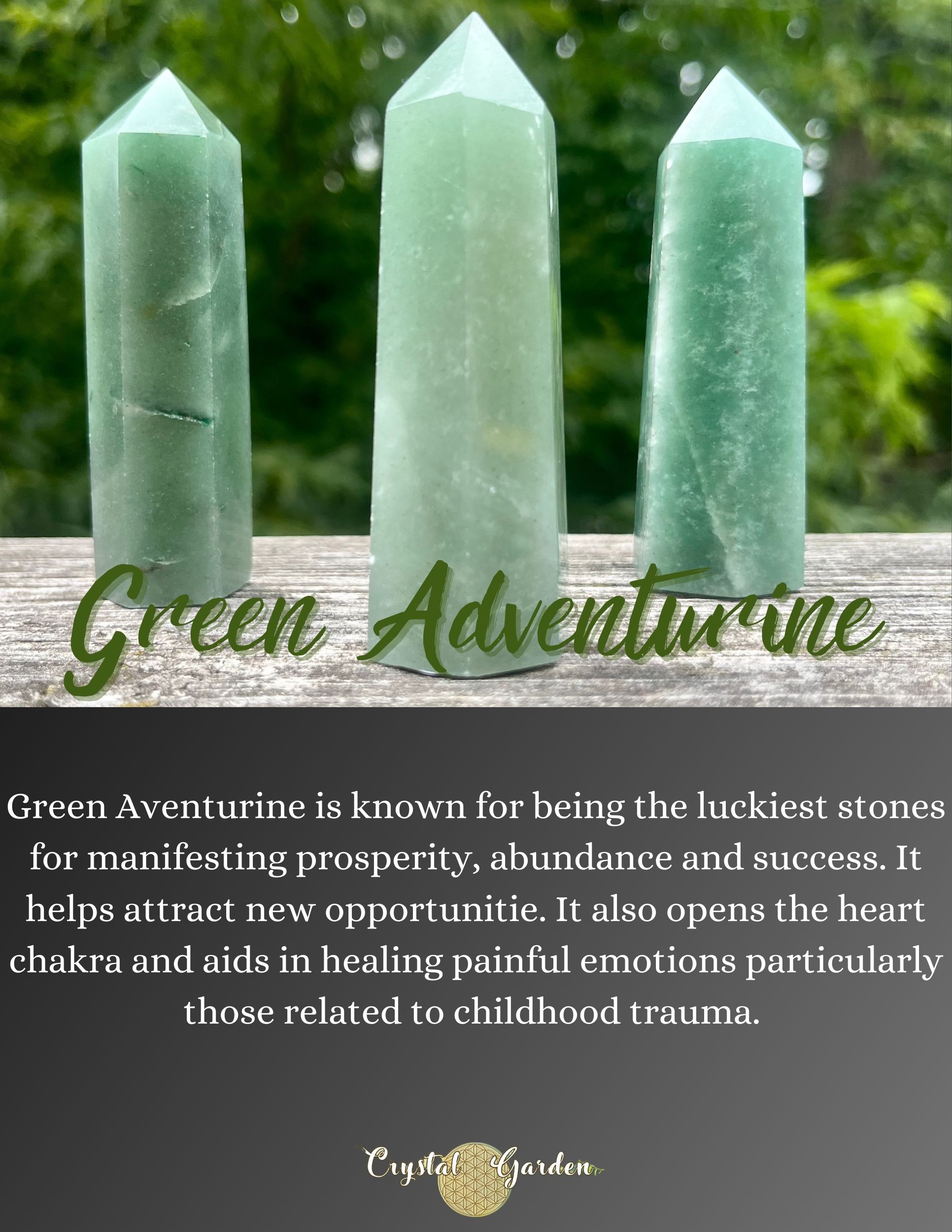 Green Aventurine Tower Crystal Garden Metaphysical Shop, Mt Pocono, PA