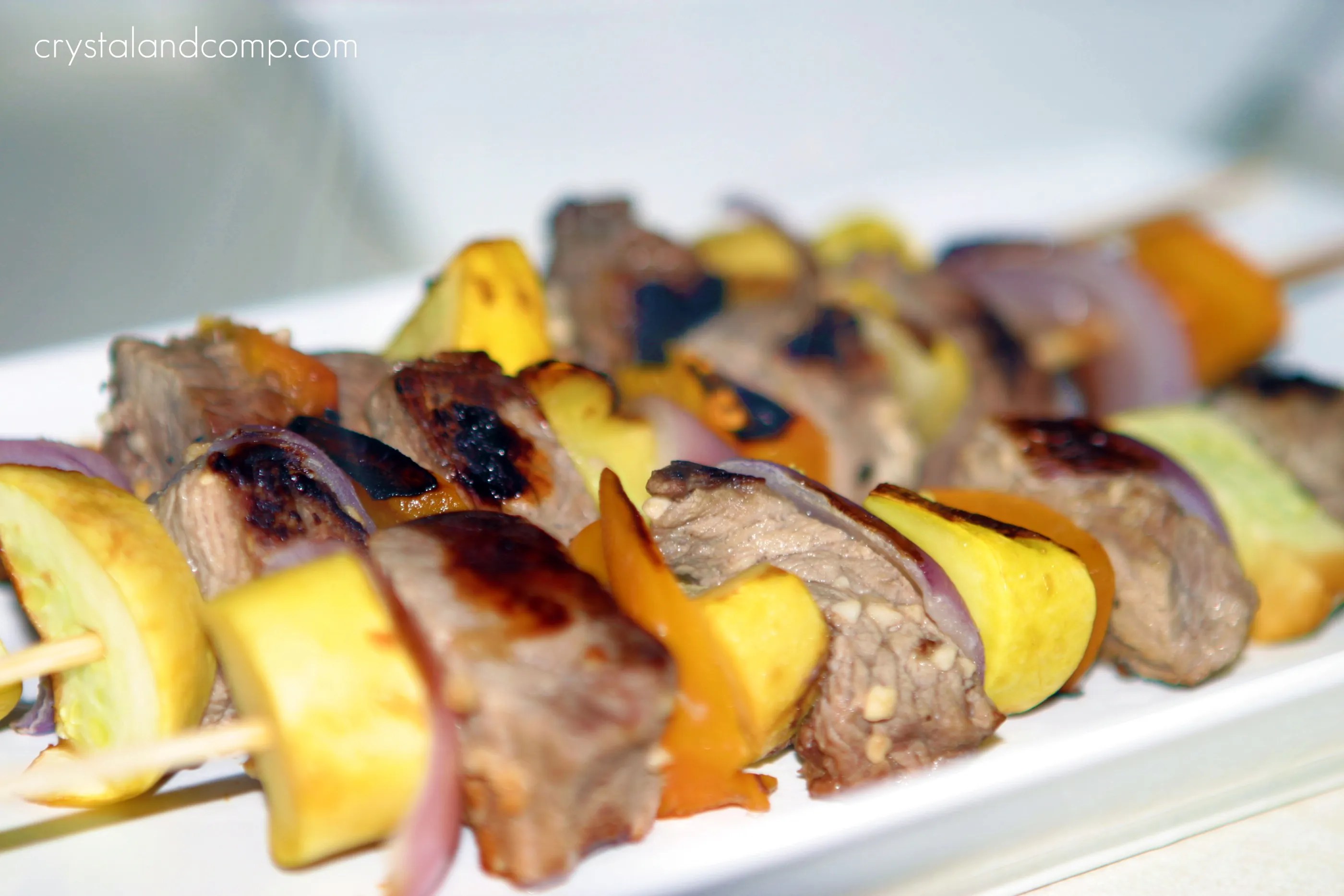 Beef Recipes Dijon Wine Steak Kabobs with Mushroom Rice
