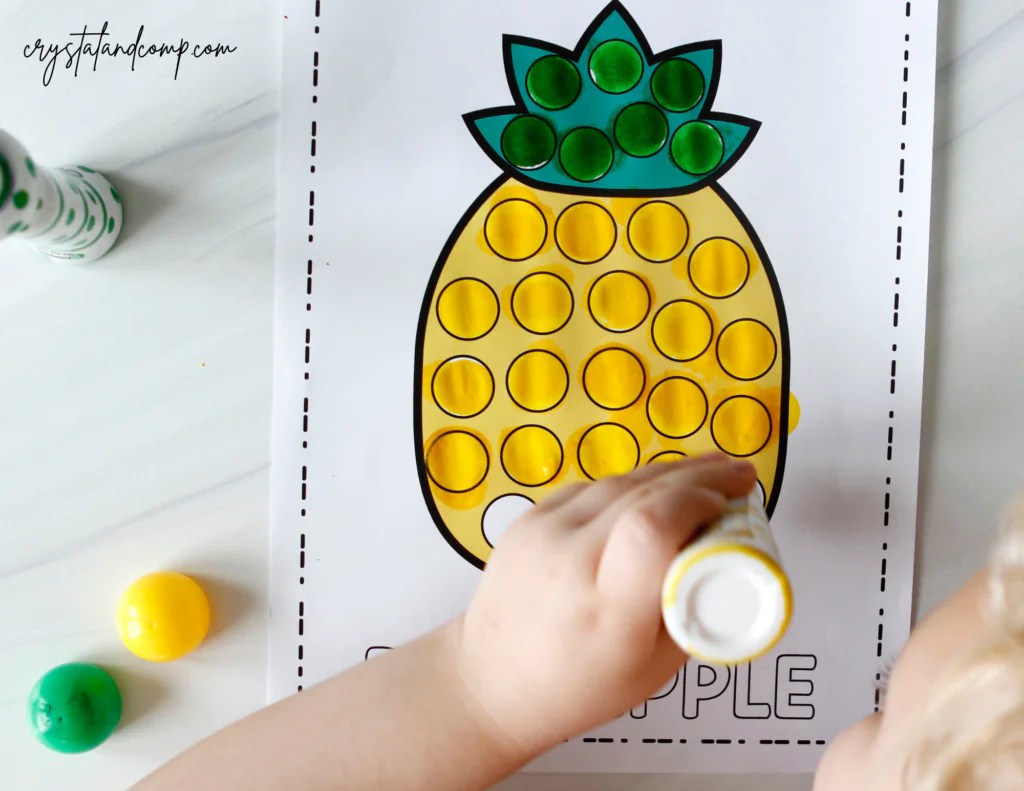 Fruit Do a Dot Printable Worksheets