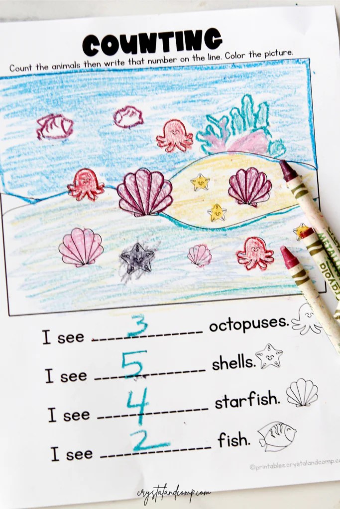 The Rainbow Fish Preschool Printable Pages