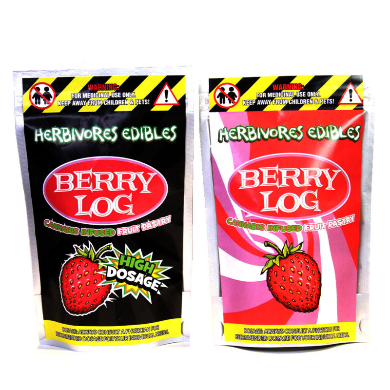 Berry Log THC Pastry Herbivores Edibles
