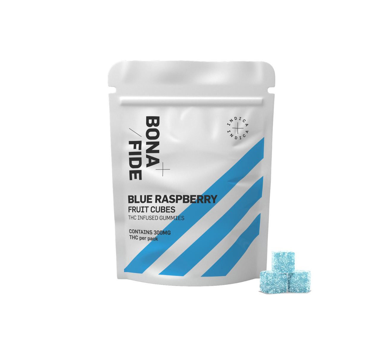 Shop Blue Raspberry Fruit Cubes 300mg (Indica) Bonafide