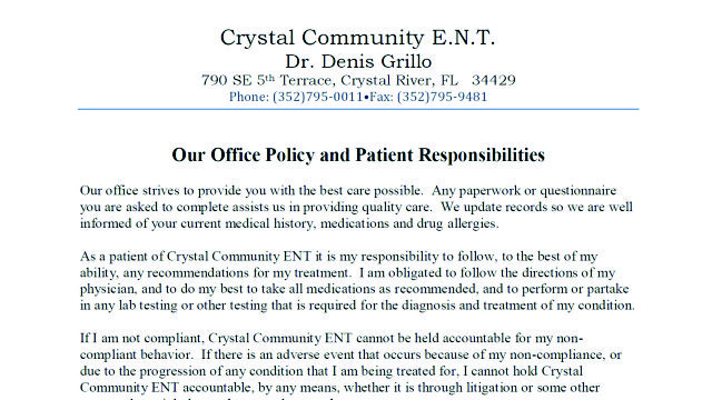Patient Forms Crystal Community ENT Facial Plastic Surgery