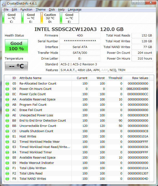 TÉLÉCHARGER CRYSTAL DISK INFO 4.6.1 GRATUIT