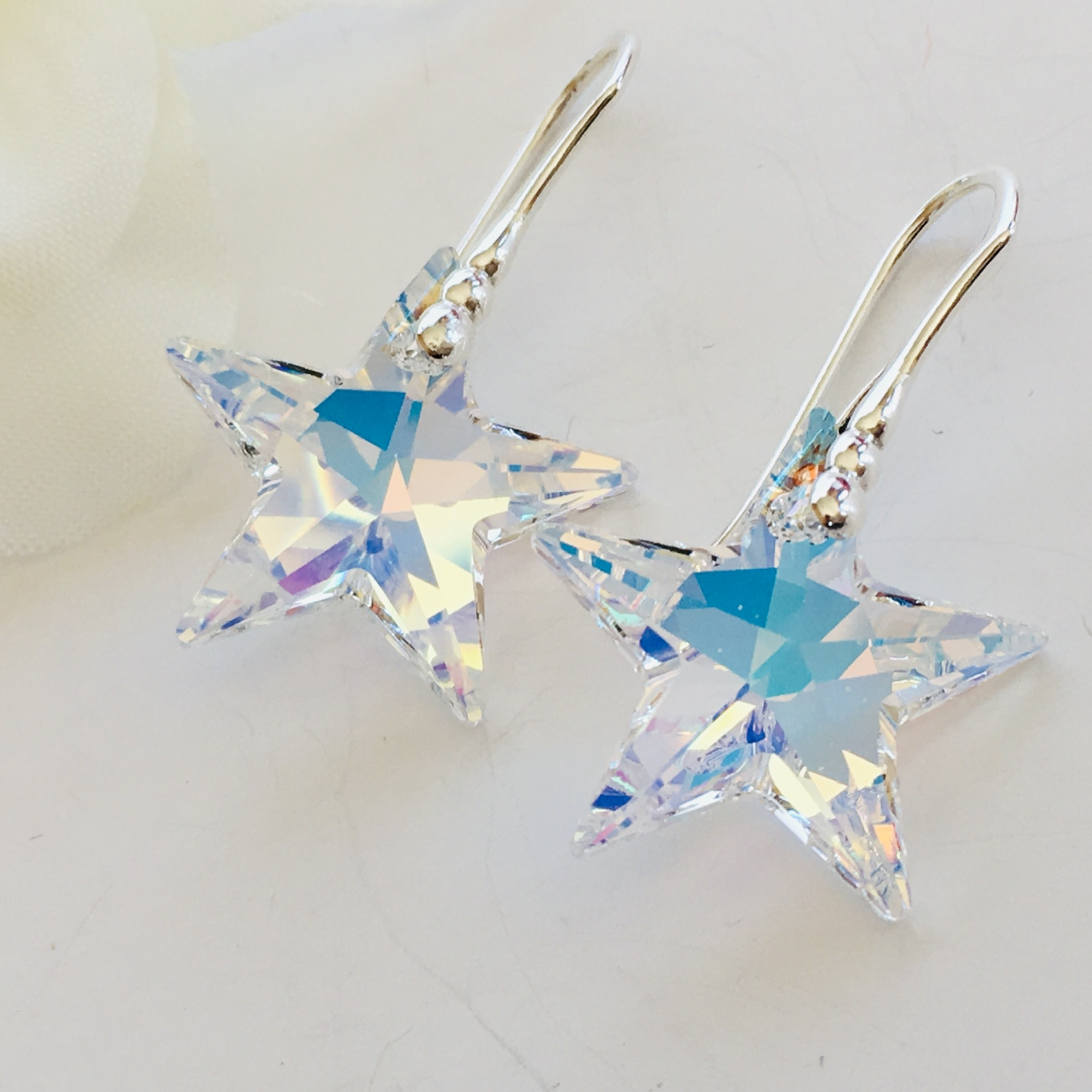 AB Crystal Star Earrings Crystal Elegance