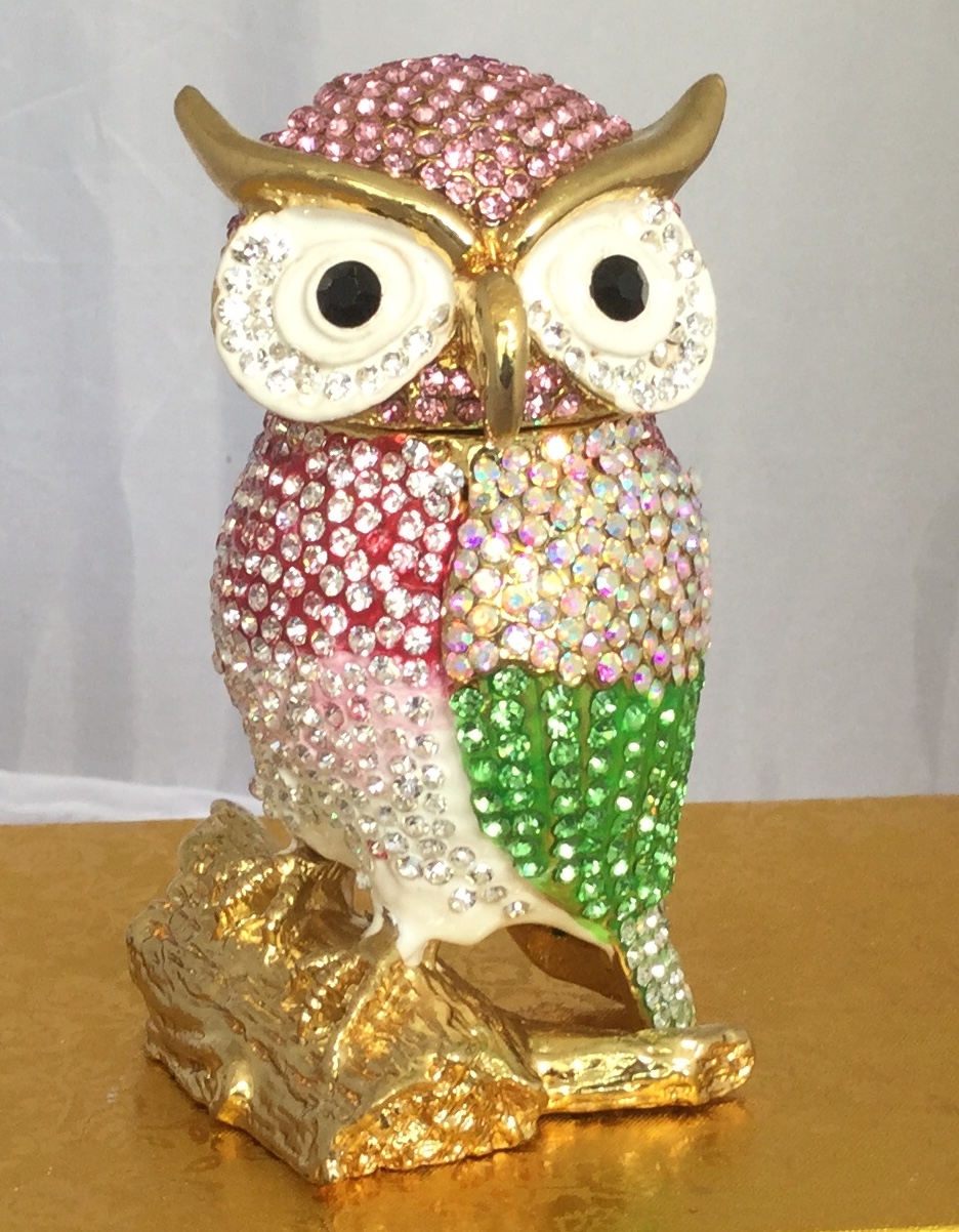 Crystal Glass Diamante Owl Crystal Gifts