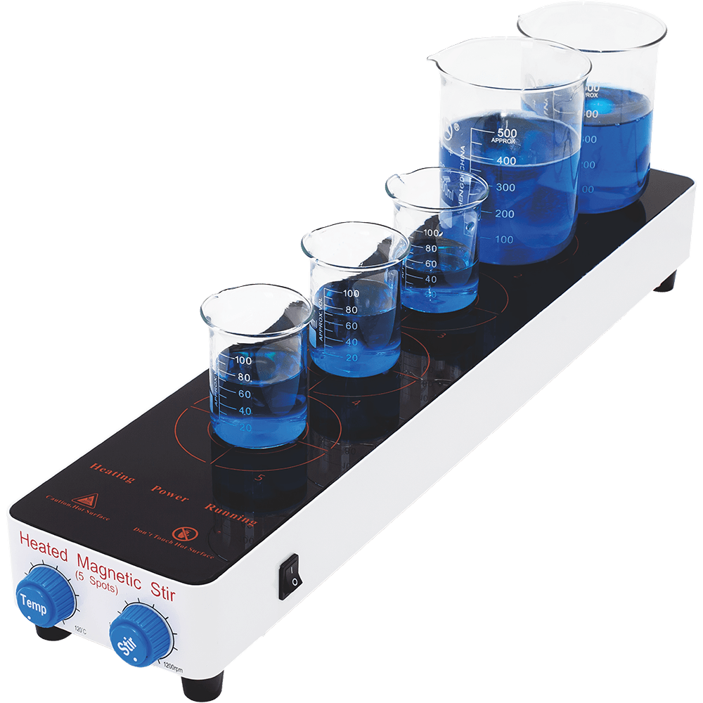5Position Hotplate Stirrer MS05HA Crystal Technology & Industries