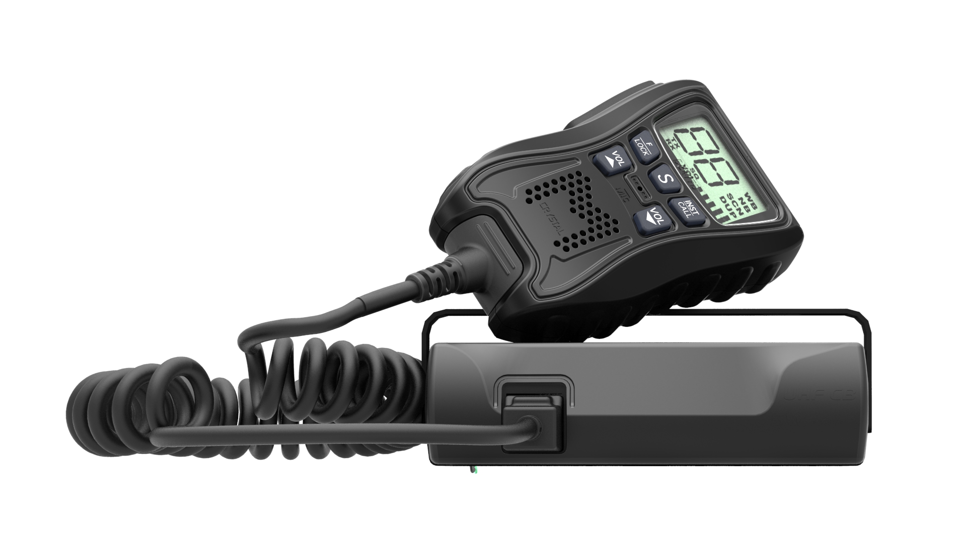 Compact 80 Channel UHF CB radio Crystal Mobile