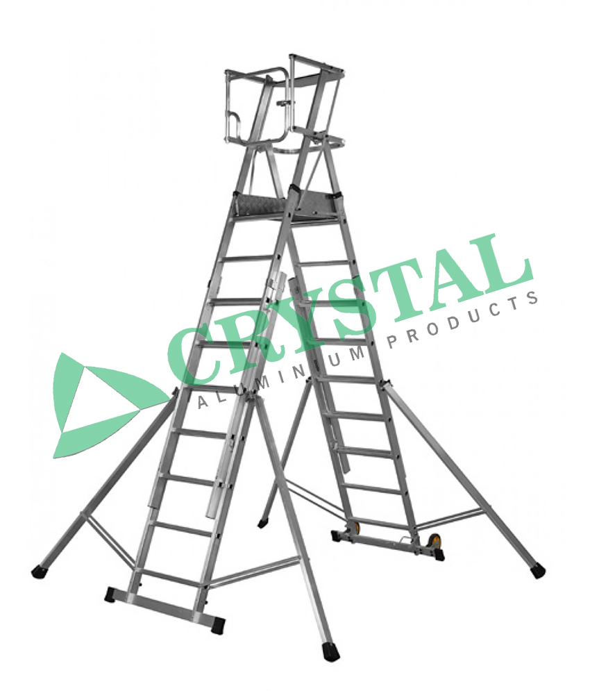 Toe Guard Ladders in Hyderabad 07416473411 Crystal Aluminium Products