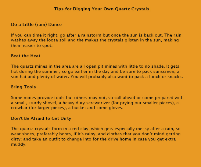 Crystal Digging in Arkansas Crystal Springs