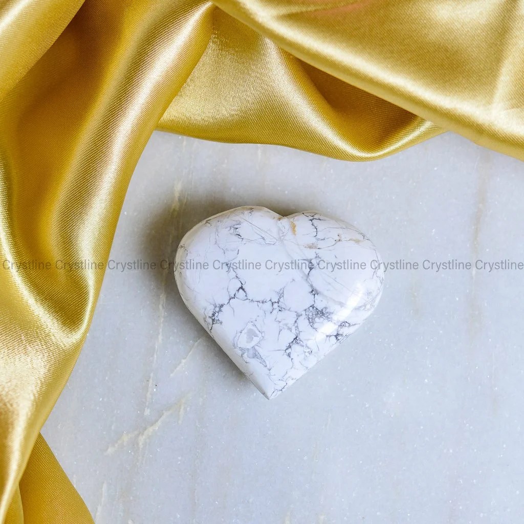 Howlite Heart Calming Elegance Crystline