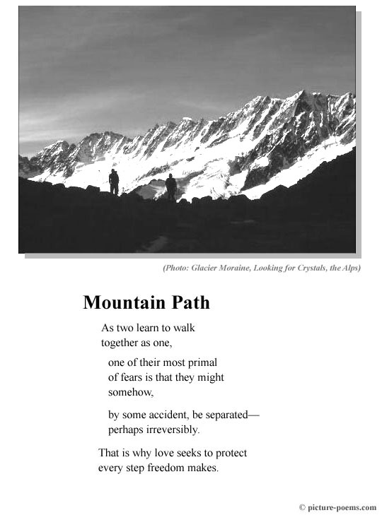 Picture/Poem Poster Mountain Path