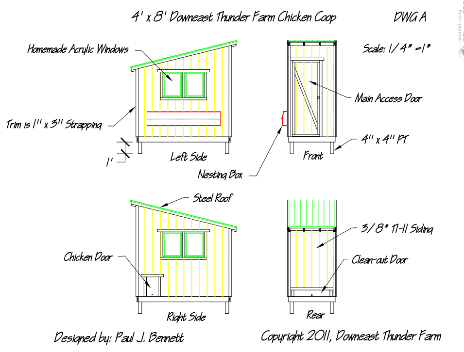 19 Backyard 4x8 Chicken Coop Plans You Can DIY