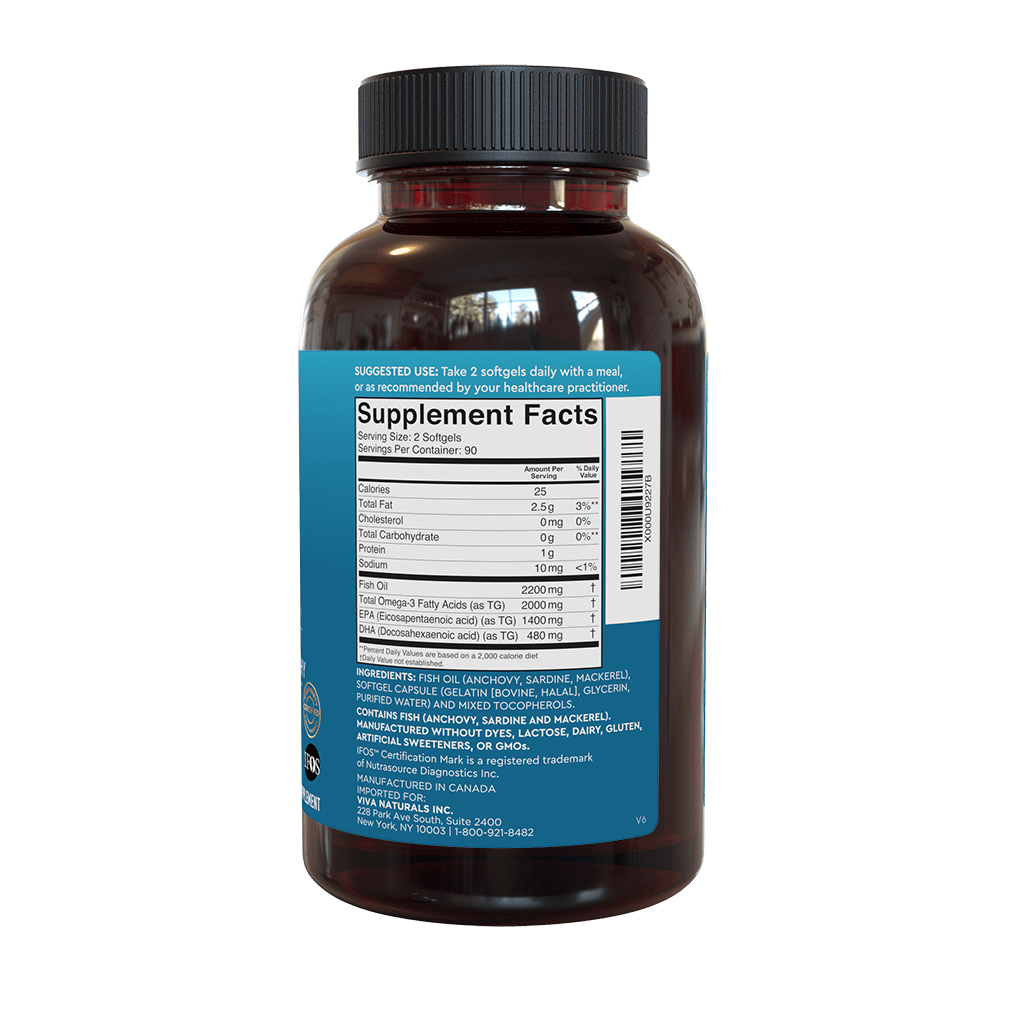 Viva Naturals Omega 3 Fish Oil Omega 3 Supplement with Essential