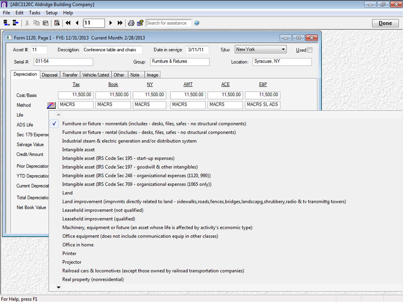 Asset Management and Depreciation Calculation Software from Thomson Reuters
