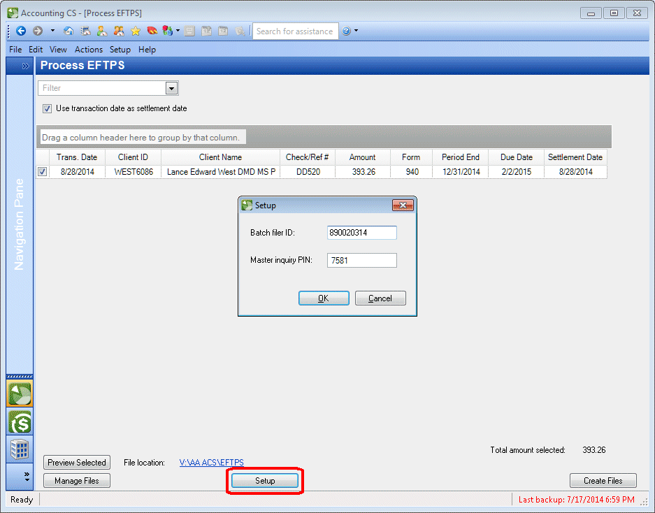 EFTPS payment file format