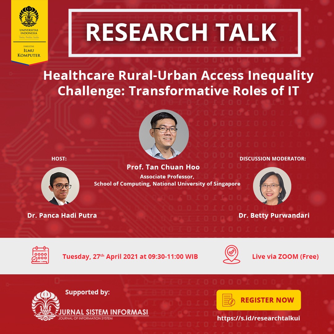 Research Talk with Prof. Tan Chuan Hoo of National University of